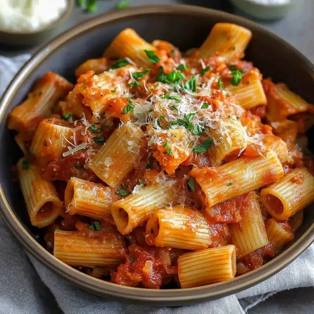 Spicy Rigatoni Arrabbiata - EpicureanNest