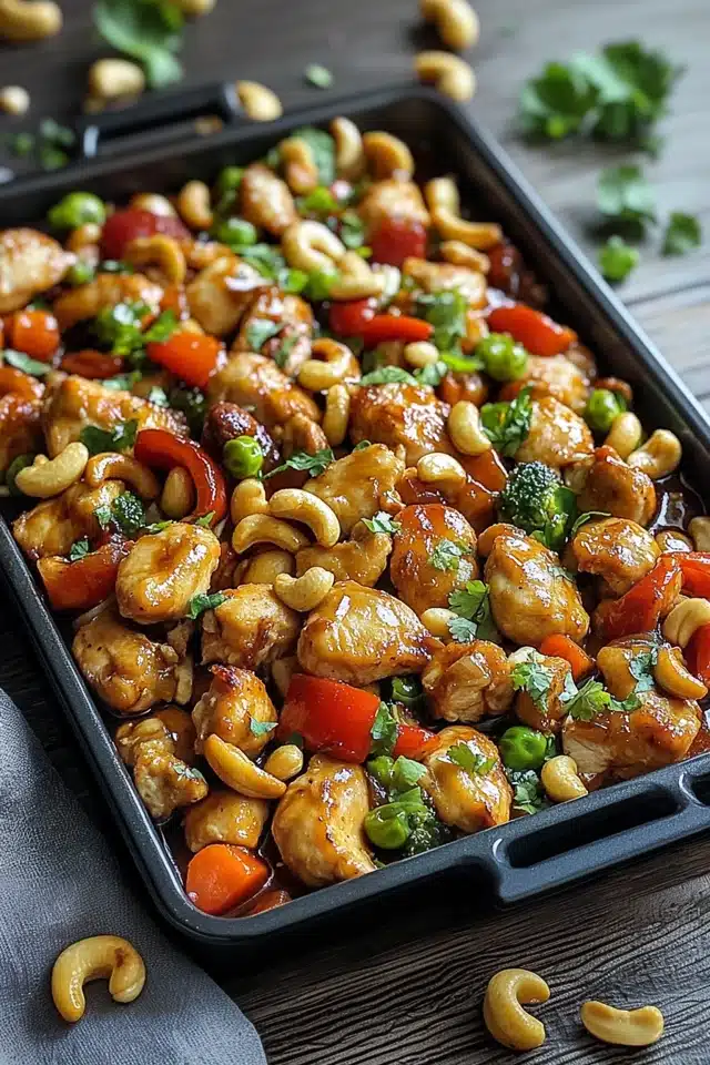 Easy Sheet Pan Cashew Chicken for Busy Weeknights - EpicureanNest